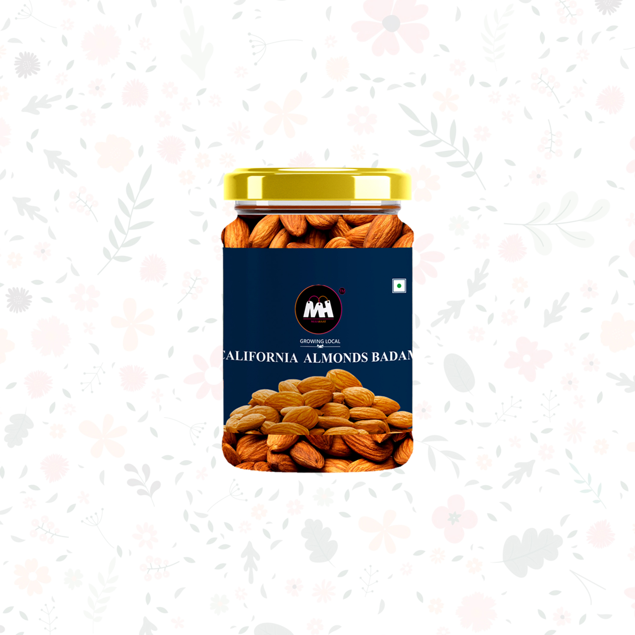 Regular Almonds Whole  Badam Giri - 250gms