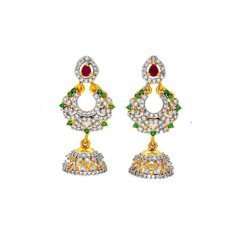 Multi Color Zhumi in American Diamond – Merahaat