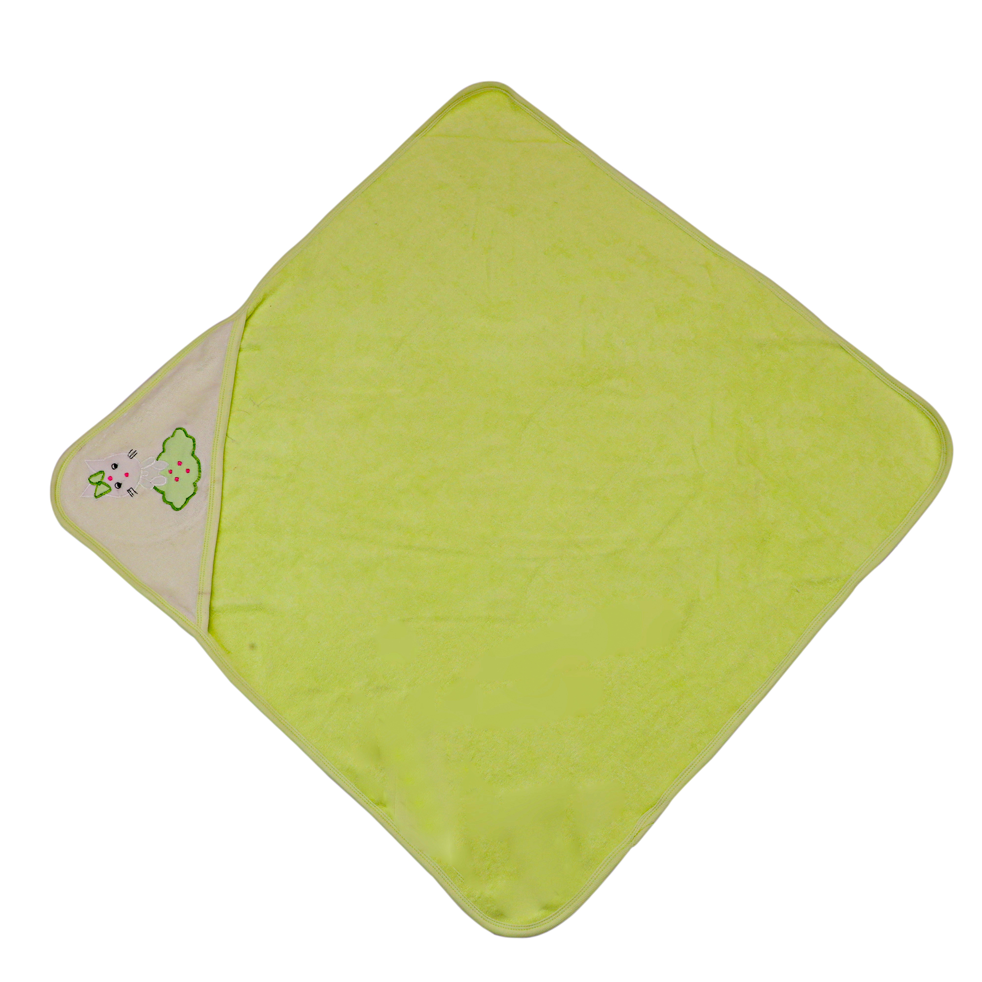 Bath Towel With Rabbit Embroidered Hood