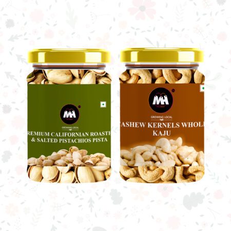 Dry Fruit Combo Pack- 2kg Pack Of 2 
(1kg*2) (Cashu Nuts & Rosted and Salted Pistachu)