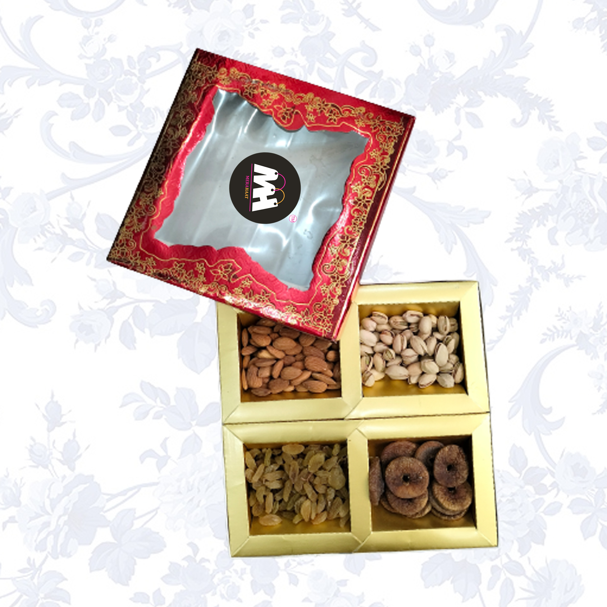 MIX DRY FRUIT COMBO PACK(280GMS*4)PREMIUM QUALITY FRESH ( CALIFORNIA ALMOND ROSTED AND SALTED PISTACHU KISHMISH YELLOW RISIN ANJEER DRIED FIG )280GMS GIFT BOX FOR EVERY OCCASION FANCY BOX GIFT PACK FOR FAMILY, FRIENDS, CORPORATE OFFICE GIFTS COMBO PACK GIFT BOX PACK 1