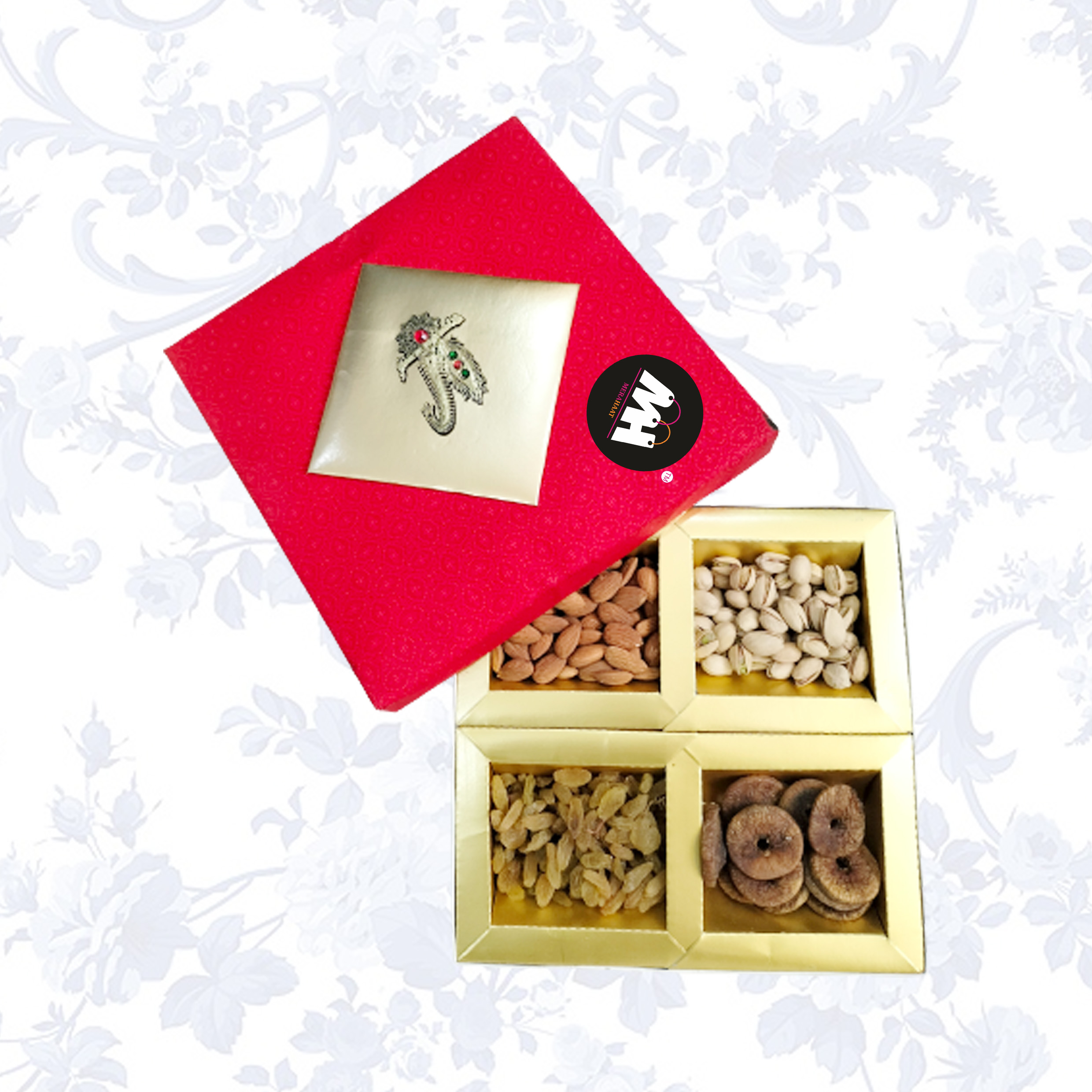 MIX DRY FRUIT COMBO PACK(280GMS*4)PREMIUM QUALITY FRESH ( CALIFORNIA ALMOND ROSTED AND SALTED PISTACHU KISHMISH YELLOW RISIN ANJEER DRIED FIG )280GMS GIFT BOX FOR EVERY OCCASION FANCY BOX GIFT PACK FOR FAMILY, FRIENDS, CORPORATE OFFICE GIFTS COMBO PACK GIFT BOX PACK 1