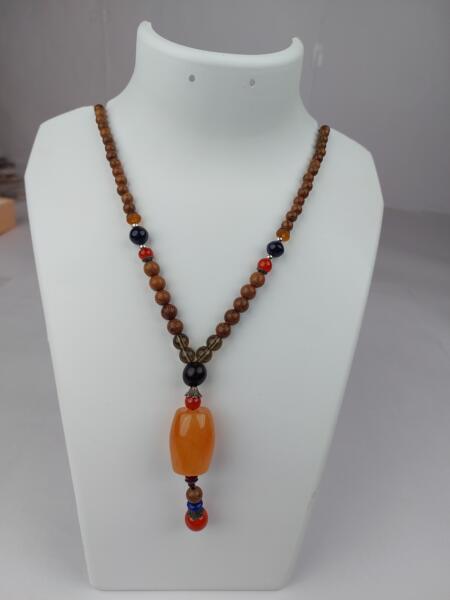 Assorted Wood Beads Multicolor Single Line Mala Necklace