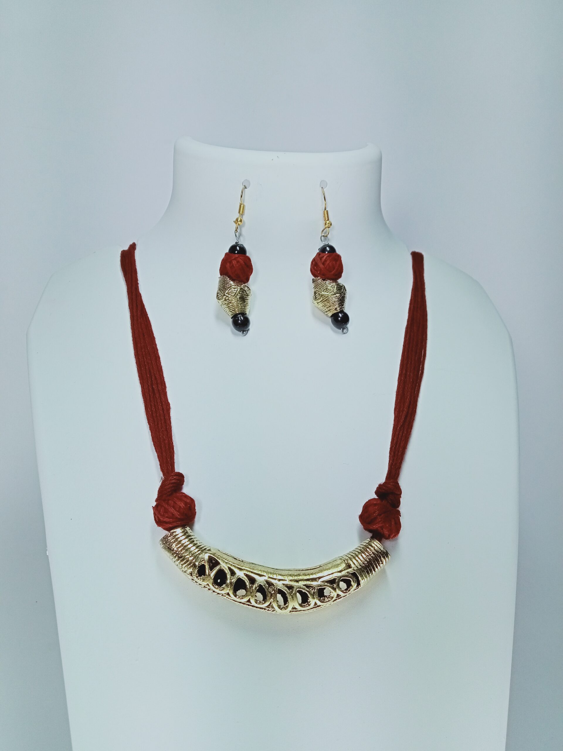Handcrafted Dokra Dori Jewellery Necklace Set For Girls And Women