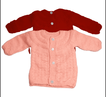 Baby Girl And Boy Wollen Cardigan (Sweater) With Cap Ans Socks
