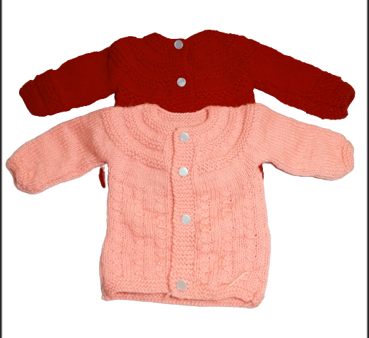 Baby Girl And Boy Wollen Cardigan (Sweater) With Cap Ans Socks
