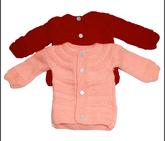 Baby Girl And Boy Wollen Cardigan (Sweater) With Cap Ans Socks