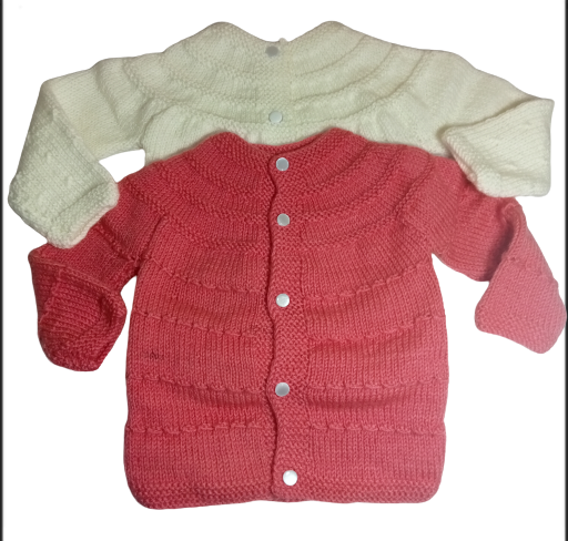 Baby Girl And Boy Wollen Cardigan (Sweater) With Cap Ans Socks
