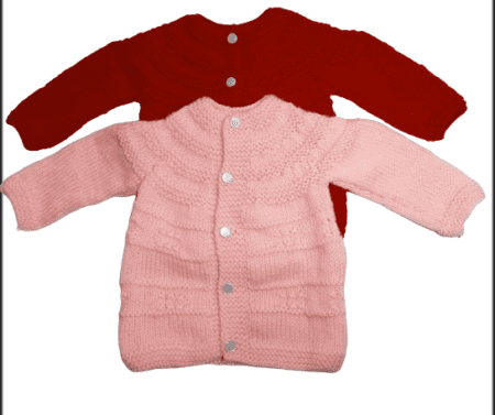 Baby Girl And Boy Wollen Cardigan (Sweater) With Cap Ans Socks