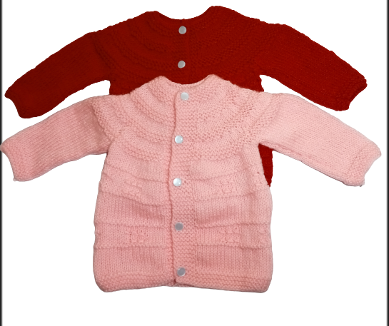 Baby Girl And Boy Wollen Cardigan (Sweater) With Cap Ans Socks