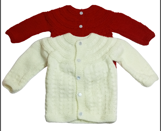 Baby Girl And Boy Wollen Cardigan (Sweater) With Cap Ans Socks