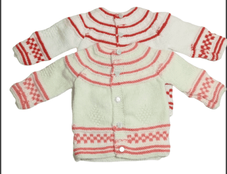 Baby Girl And Boy Wollen Cardigan (Sweater) With Cap Ans Socks