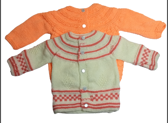 Baby Girl And Boy Wollen Cardigan (Sweater) With Cap Ans Socks