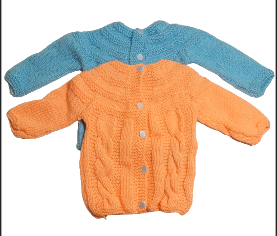 Baby Girl And Boy Wollen Cardigan (Sweater) With Cap Ans Socks