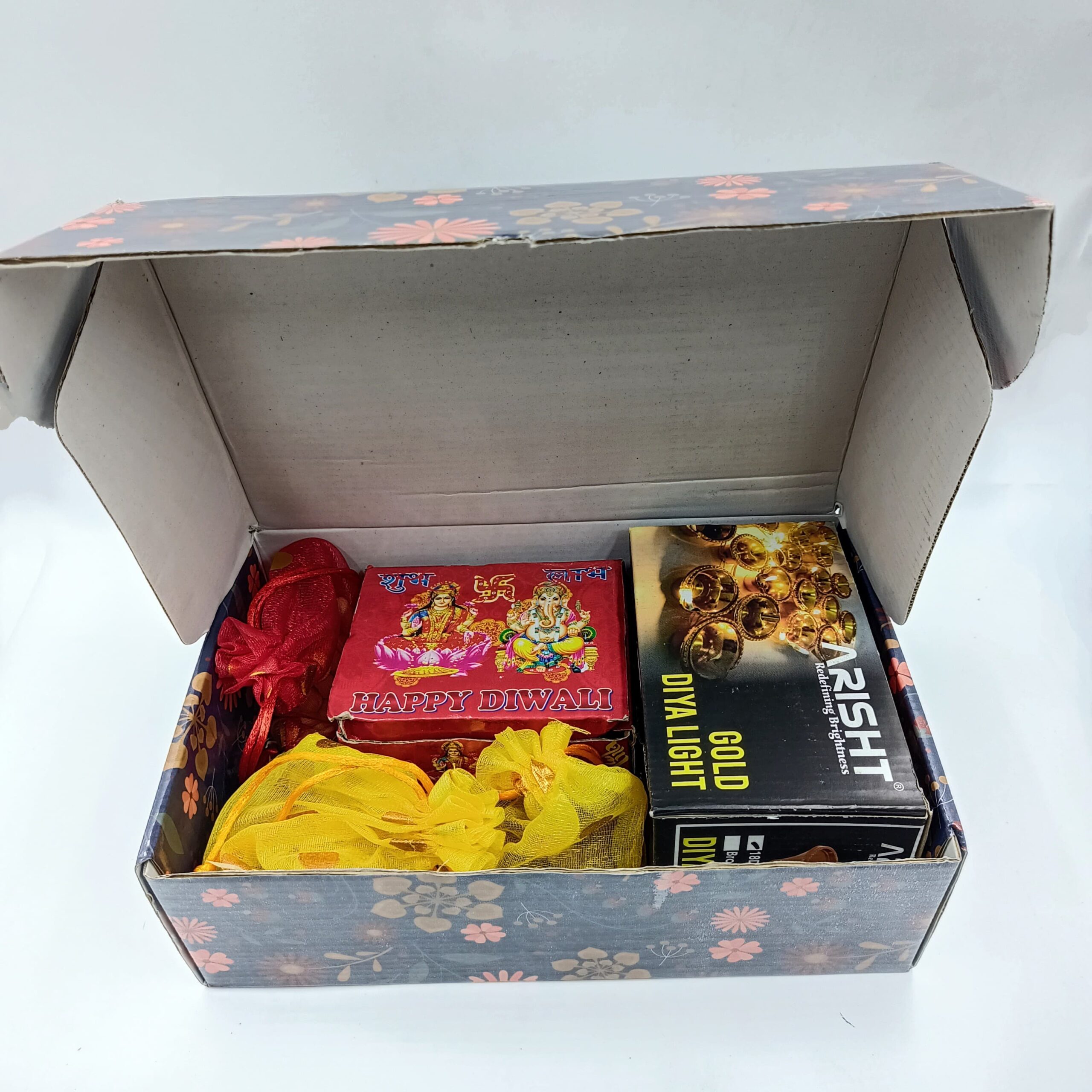 Sab Se Special Diwali Gift Hampers | Diwali Gift Items | Diwali Dry Fruits Gift Box | Pack of 3 Premium Dry Fruits with Laxmi Ganesha Idols and Gold Diya Light | Almonds, Cashews, Raisins | 100% Natural 300g | Healthy Festive Gift for Family & Employees
