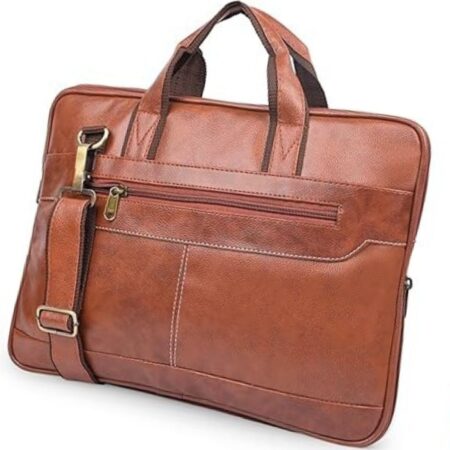 Premium Leather Laptop Bag for Men & Women | Stylish Office Messenger Bag with Padded Laptop Compartment | Durable Business & Travel Bag for Work, Office & Corporate Use
