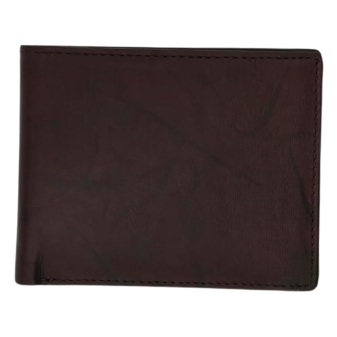 SURMEE Men’s Genuine Leather Classic Bi-Fold Wallet with Card Slots, Cash & Coin Compartment